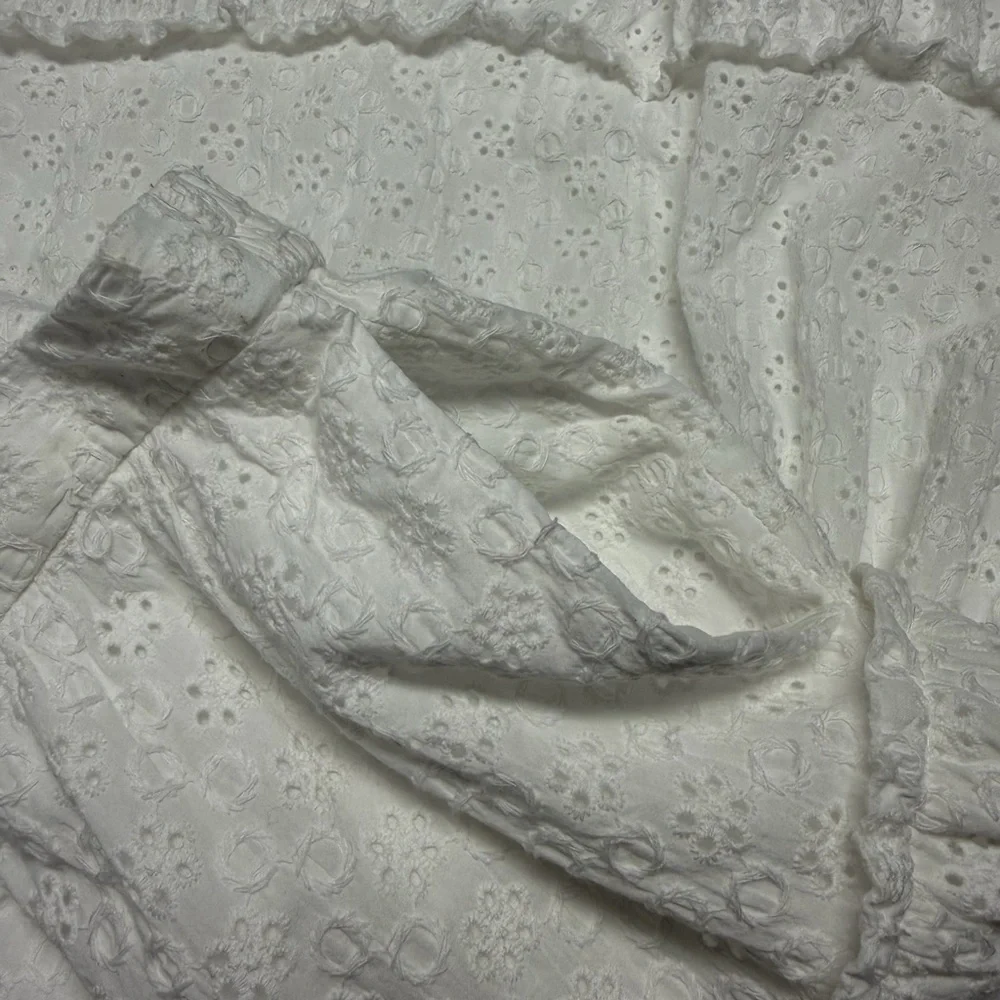 1. State Size Large White Eyelet Tiered Maxi Skirt - Picture 5 of 5